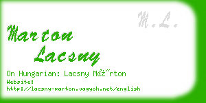 marton lacsny business card